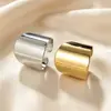 Novo anel aberto de titânio e aço inoxidável transfronteiriço, simples e minimalista, anel de aço inoxidável de nicho