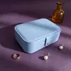 Nova Caixa de Joias Retrô de Couro Sazonal Bolsa Portátil para Armazenamento de Acessórios Caixa de Exibição Anti-oxidação para Elásticos de Cabelo, Pulseiras, Brincos