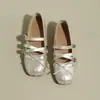 Zapatos Mary Jane de ballet francés estilo hada para mujer, nuevo modelo 2026 con lazo, aumento de altura interno, suela blanda, adecuados para combinar con faldas