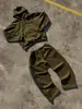 Conjunto de Sudadera con Estampado de Diseño de Moda Transfronterizo Europeo y Americano, Corte Holgado, Nicho Ins, Estilo Nuevo, Tendencia, Vintage