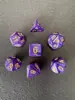 Patrón de mármol multicolor de dos colores tablero de juego de mazmorra juego de rol dnd acrílico poliédrico set de 7 piezas dados