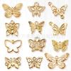 Accesorios de bricolaje de aleación de zinc, 12 colgantes de mariposa multicolor, collar, pulsera, pendientes, accesorios de joyería al por mayor