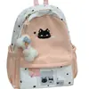 Mochila fofa estilo coreano para meninas, adequada para estudantes do ensino fundamental II e médio, mochila de náilon transfronteiriça de grande capacidade