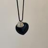 Collar de Cuerda de Cáñamo Corazón Igual de Bloggera Ins Coreana para Mujer Nicho Lujo Accesible Moda Retro Cadena de Cuello Versátil Cadena para Suéter