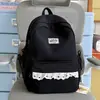 Mochila Dulce para Niñas de Secundaria y Preparatoria Estilo Coreano con Adorno de Encaje, Ambiente Fresco y Relajante, Adecuada para Salidas, Compras y Picnic