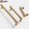 Manija de Armario de Aleación de Zinc Nórdica de Lujo Ligero, Manija de Puerta de Cajón y Gabinete Minimalista Moderno Francés Color Cobre, Dorado Champagne