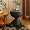 Mesa de Centro Pequeña Plana Estilo Crema Creativa para Sala de Estar, Mesita de Noche con Forma de Oso para Dormitorio, Mesa Auxiliar, Mesa de Centro para Apartamentos Pequeños, Mesa Lateral para Sofá