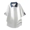 Nova Camisa de Verão Preta, Cinza Cânhamo e Branca de Manga Curta, Corte Amplo, com Etiquetas de Marcas Nacionais de Primeira e Segunda Linha