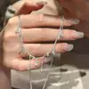 Popular Collar de Corazón Brillante con Flecos Irregulares de Luz Rota de Xiaohongshu Cadena para Clavícula Dropshipping