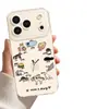 Funda de Teléfono Diseño Gato Reloj para iPhone 17, 16 Pro Max, Apple 15/14, Transparente 13 con Correa, Funda 12