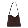 Bolsa Grande Capacidade Transfronteiriça Feminina Outono Inverno 2026 Nova Versátil Nicho High-End Comute Ombro Único Tote Bolsa Grande