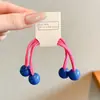 Elástico para coleta alta estilo coreano para niñas, elegante elástico para moño, banda elástica que no daña el cabello, doble elástico para el cabello