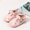 Zapatos de bebé de moda multicolor primavera y otoño bordados para niños pequeños de cuero suela de goma antideslizante BMB4145