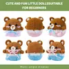 Nuevo Paquete de Dos Muñecos de Oso Ovalados Lindos Kit de Ganchillo, Sencillo y Fácil de Usar, con Instrucciones en Inglés
