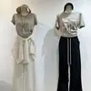 Pantalones de Paracaidista de Secado Rápido Estilo Ropa de Trabajo para Exteriores Verano Ligeros Cómodos Bloque de Color Cintura Elástica Pierna Recta Se Pueden Doblar Protección Solar Pantalones Casuales