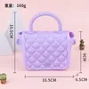 Monedero de silicona con patrón de diamantes, producto nuevo transfronterizo, bolso de mano de alta gama para niños, bolso cruzado, mini bolso de gelatina de dibujos animados