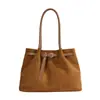 Moda Retro Camurça 2026 Chegada Nova Outono Feminina Grande Capacidade para o Trabalho Diário Bolsa Tote de Ombro Único ou de Mão