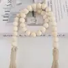 Ins Cadena de Cuerda de Cáñamo con Borla de Cuentas de Madera Estilo Pastoral Europeo y Americano Decoración para Habitación del Hogar Sala de Estar Cortinas Hechas a Mano