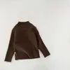 Suéter Básico para Meninas para Outono e Inverno, Tricô Doce Estiloso de Gola Alta Meia para Meninas Pequenas, Roupa Íntima Quente para Bebês