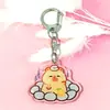 Llavero de Cobaya de Dibujos Animados Capibara Lindo Acrílico Doble Cara Llavero Accesorio para Bolso Colgante Pequeño Venta al Por Mayor