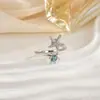 Anel Rotativo Personalizado para Mulheres com Zircônia Micro-Incrustada, Elegante e Descolado, Sensação de Luxo, Anel Redondo Full Diamond Versátil Joia