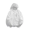 Traje Casual de Verano Estilo Pareja UPF50+ Delgado Fresco Protección Solar Ropa de Protección Solar Anti-UV de Corte Holgado para Hombres y Mujeres