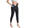 Calça Esportiva de Cintura Alta com Controle de Barriga, Cinco Pontos Botões, Levanta Bumbum, Calça de Moletom Justa Afunilada na Cintura Atacado