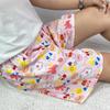 Calças de pijama de algodão e seda femininas, calças finas de verão de algodão artificial, desenho animado, tamanho grande, calças de algodão e seda soltas, calças grandes para casa