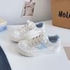 Mocasines Blancos a Cuadros de Suela Gruesa Frescos Estilo Coreano para Mujer 2025 Nuevos de Moda Versátiles de Nicho Be-6909