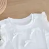 Conjunto de Niña de Moda Estilo Coreano: Conjunto de Moda de Verano sin Mangas con Lazo y Pantalones de Campana