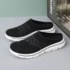 Zapatos de Conducir de Tejido Volador Estilo Coreano Transfronterizos para Hombre Talla Grande Bajos sin Cordones, Estilo Pareja, Pantuflas de Punta Cerrada para Primavera y Otoño 2025