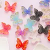 Manicura Explosiva Mariposa Mini Color Aurora Fantasma Transparente Tridimensional Ciber Celebrante Lazo Taladro Decorativo para Uñas Pequeñas