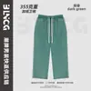 Pantalones Rectos Lavados Marca Trendy BG para Hombre Color París Pantalones Largos Rasgados Retro Peso Pesado Americanos Sueltos Pantalones de Chándal para Hombre