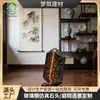 Luz interior impermeable, luz de paisaje para patio de resina de fibra de vidrio color piedra oscura, lámpara de pie decorativa suave para jardín exterior