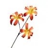 3 buquês artificiais de lírio dourado para decoração de cena de casamento, materiais DIY, flores artificiais para arranjos decorativos, atacado