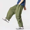 2026 Verano Nuevo Estilo Comercio Exterior Transfronterizo Ropa de Trabajo para Hombre Pantalones de Paracaidista Talla Grande Moda Estilo Chino Pantalones de Algodón y Lino de Pierna Ancha para Hombre