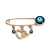 Aliexpress Broche Olho Azul Cristal Gota de Óleo Broche Olho do Diabo Versátil Simples Clipe Broche de Gola