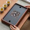 Nueva bandeja de té china para el hogar, bandeja de pizarra para remojo en seco, bandeja de té de madera maciza, mesa de té para secado, juego de té de kung fu pequeño