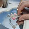 Sanrio dibujos animados amor línea telefónica Anillo para el pelo goma pequeña para enviar a amigas para enviar novio Cuerda para la cabeza doble propósito