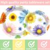 Amazon Festa das Flores da Primavera Utensílios de Mesa para Prato Decorativo Descartável Guardanapo de Papel Garfo