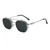 Set de Gafas Metálicas Retro Coreanas con Tapa Abatible para Hombres y Mujeres, Modernas, Se Pueden Equipar con Monturas para Gafas de Miopía, Gafas de Sol Polarizadas Dos en Uno 0.05 kg