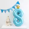Globos Azules con Números de 40 pulgadas Empacados Individualmente Accesorios para Fotos de Fiesta Infantil Decoración de Cumpleaños Diseño de Escena