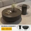 Mesa de centro minimalista de pizarra de lujo ligero italiano Mesa de té de vidrio para sala de estar de apartamento pequeño moderno Mesa de té de vidrio para el hogar Combinación de mesa de centro redonda grande y pequeña