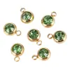 Accesorios de piedra de nacimiento collar colgante pequeño pulsera accesorios de joyería colgante de cristal acero inoxidable colgante de doce piedras de cumpleaños