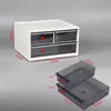 Caja de Elementos de Cajón de Escritorio de Plástico Japonés Caja de Almacenamiento Tipo Bloque de Construcción Estante para Materiales de Componentes Electrónicos Gabinete con Herramienta para Clasificar Tornillos