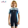 Traje de Buceo Infantil Dive&Sail 1.5mm de Una Pieza con Mangas Cortas Cálido y a Prueba de Frío Traje de Baño de Invierno para Snorkel y Surf