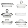 Tampa de vidro transparente redonda, tampa de vidro para caneca, tampa para copo de água, tampa de chaleira, tampa de xícara de chá resistente ao calor, compatível com Wailong
