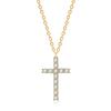 Collar de cruz de plata esterlina S925 lujo ligero diamante completo personalidad diseño nicho alto sentido cadena suéter Amazon transfronterizo