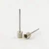 Aguja de válvula metálica de acero inoxidable aguja inflable para baloncesto fútbol accesorios de mini bomba boquilla de aire americana aguja de aire
