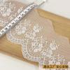 Ribete de Encaje de Malla de Poliéster Brillante de 8 cm, Accesorios para Ropa, Dobladillo de Falda Bordado, Encaje de Moño, Ribete de Volantes de Origen de Fábrica